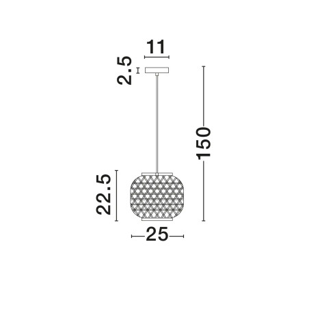 Lampa wisząca rattanowa kula w stylu boho Prete 25cm