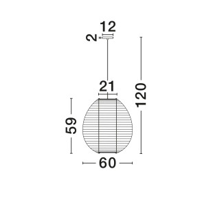 Lampa wisząca japandi - klosz tkanina boucle Fuji 60cm biała