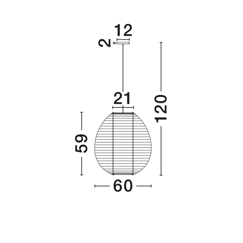 Lampa wisząca japandi - klosz tkanina boucle Fuji 60cm biała