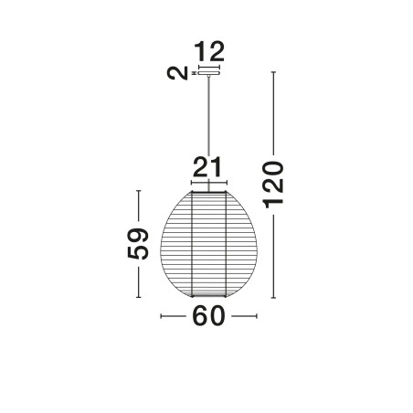 Lampa wisząca japandi - klosz tkanina boucle Fuji 60cm biała