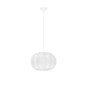 Lampa wisząca japandi z białym kloszem Fujisaki 40cm