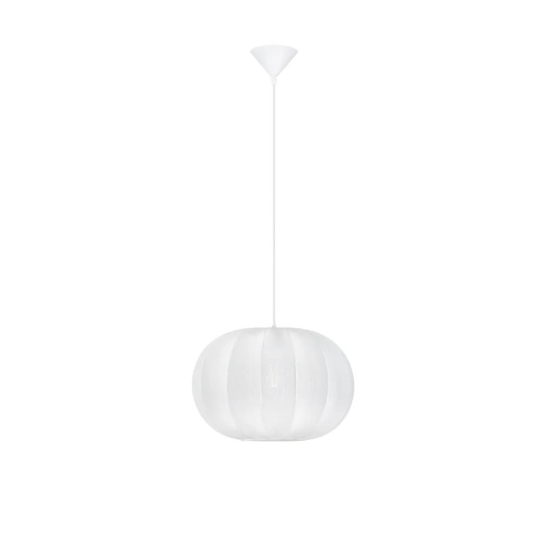 Lampa wisząca japandi z białym kloszem Fujisaki 40cm