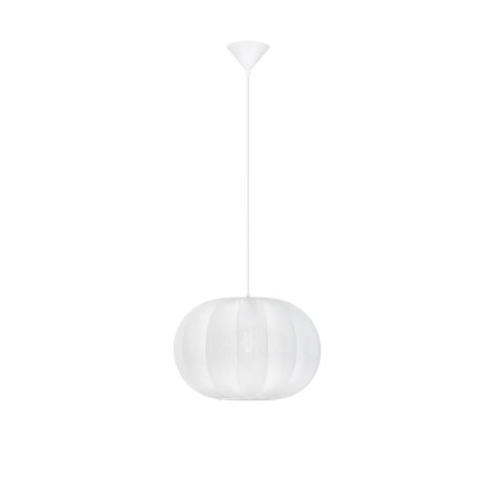 Lampa wisząca japandi z białym kloszem Fujisaki 40cm