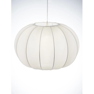 Lampa wisząca japandi z białym kloszem Fujisaki 40cm