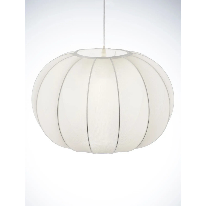 Lampa wisząca japandi z białym kloszem Fujisaki 40cm