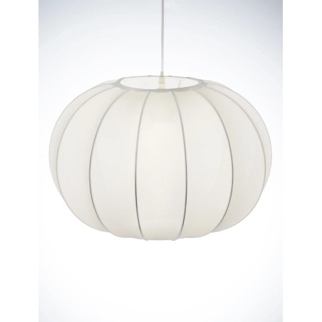 Lampa wisząca japandi z białym kloszem Fujisaki 40cm