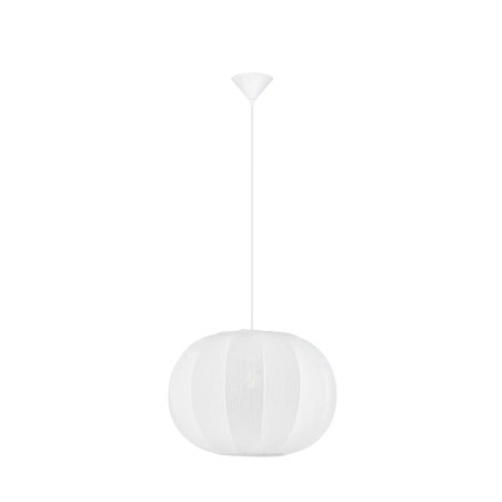 Lampa wisząca japandi z białym kloszem Fujisaki 50cm