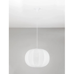 Lampa wisząca japandi z białym kloszem Fujisaki 50cm