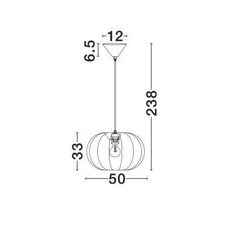 Lampa wisząca japandi z białym kloszem Fujisaki 50cm