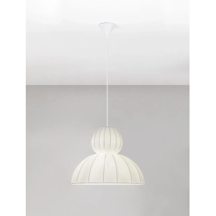 Lampa wisząca japandi z białym kloszem Fujisaki II 50,5cm