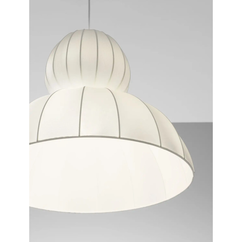 Lampa wisząca japandi z białym kloszem Fujisaki II 50,5cm