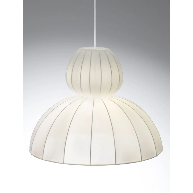 Lampa wisząca japandi z białym kloszem Fujisaki II 50,5cm