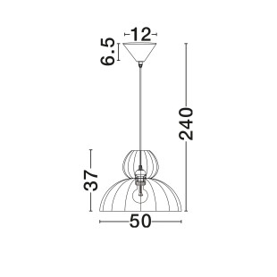 Lampa wisząca japandi z białym kloszem Fujisaki II 50,5cm