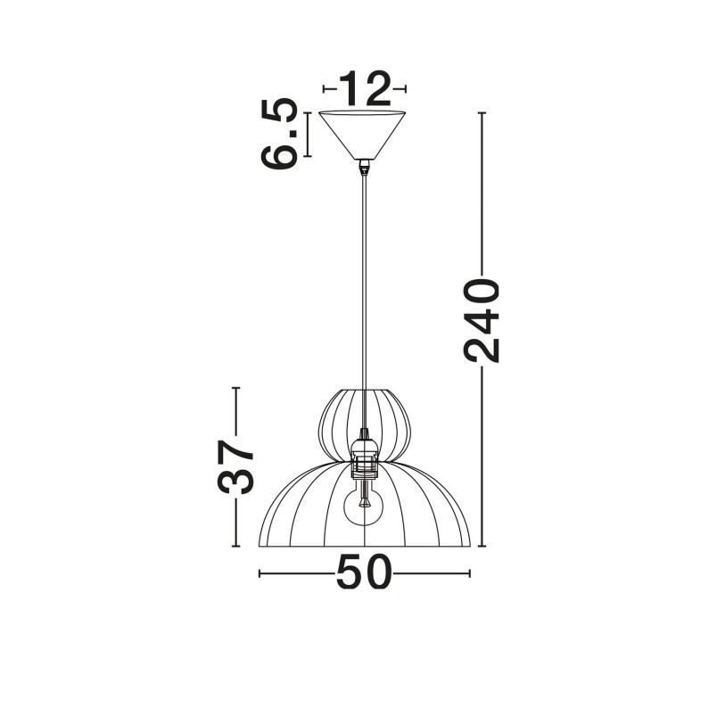 Lampa wisząca japandi z białym kloszem Fujisaki II 50,5cm