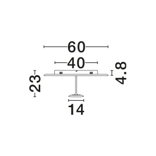 Plafon designerski ze ściemniaczem triac Mupo 60cm LED 3000K biały 