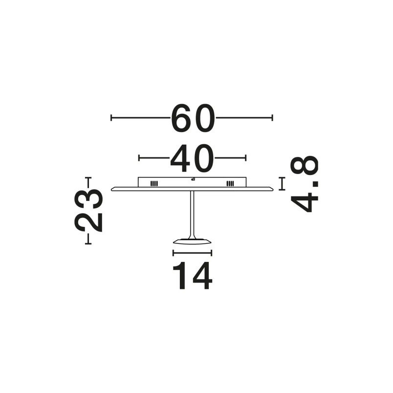 Plafon designerski ze ściemniaczem triac Mupo 60cm LED 3000K biały 