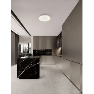 Plafon modern z płaskim kloszem Supino 40cm LED 27000-4000K biały