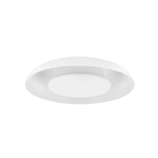 Plafon modern z płaskim kloszem Supino 40cm LED 27000-4000K biały