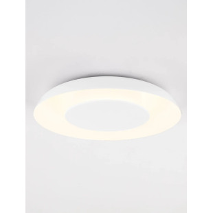 Plafon modern z płaskim kloszem Supino 40cm LED 27000-4000K biały