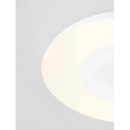 Plafon modern z płaskim kloszem Supino 40cm LED 27000-4000K biały