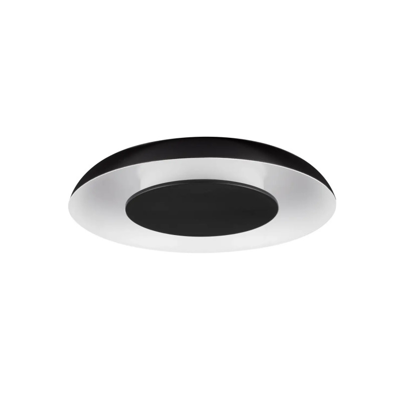 Plafon modern z płaskim kloszem Supino 40cm LED 27000-4000K czarno-biały