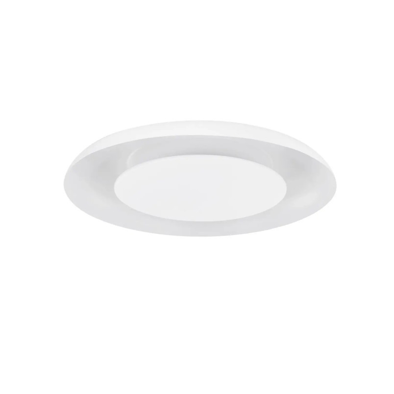 Plafon modern z płaskim kloszem Supino 60cm LED 27000-4000K biały