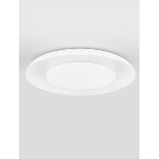 Plafon modern z płaskim kloszem Supino 60cm LED 27000-4000K biały