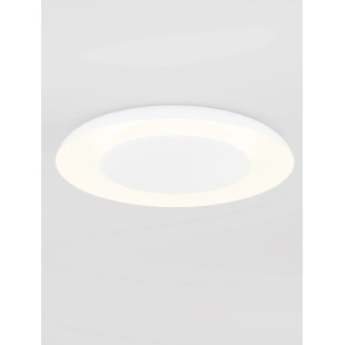 Plafon modern z płaskim kloszem Supino 60cm LED 27000-4000K biały