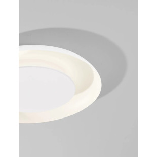 Plafon modern z płaskim kloszem Supino 60cm LED 27000-4000K biały