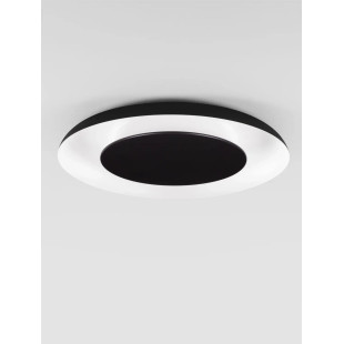 Plafon modern z płaskim kloszem Supino 60cm LED 27000-4000K czarno-biały