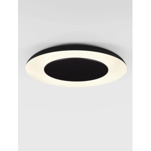 Plafon modern z płaskim kloszem Supino 60cm LED 27000-4000K czarno-biały