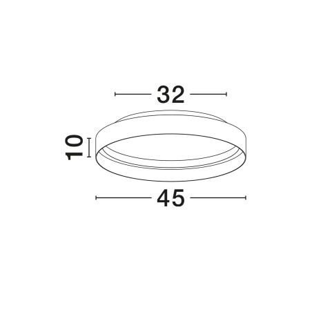 Plafon ring - ściemniacz triac Marzi 45cm LED CCT 2700-4000K czarny