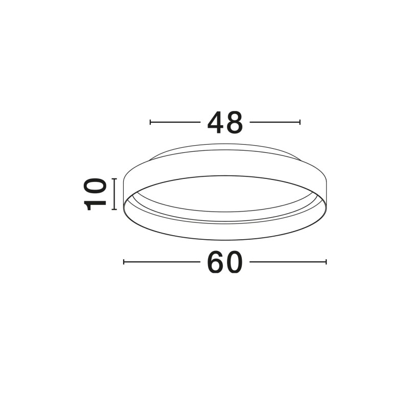 Plafon ring - ściemniacz triac Marzi 60cm LED CCT 2700-4000K czarny