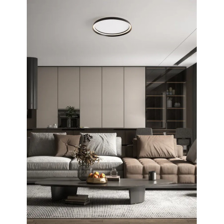 Plafon okrągły modern ze ściemniaczem Arpino 58cm LED 2700-3000K czarny