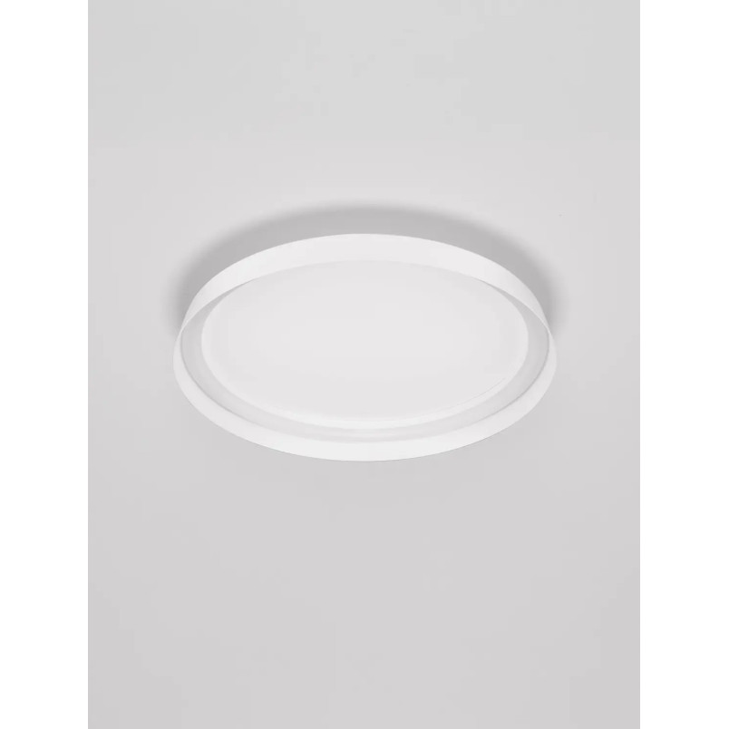 Plafon okrągły modern ze ściemniaczem Arpino 43,7cm LED 2700-3000K biały
