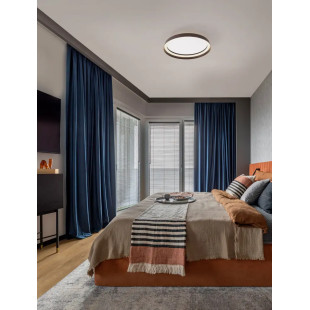 Plafon okrągły modern ze ściemniaczem Arpino 43,7cm LED 2700-3000K szczotkowany brąz - coffee
