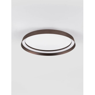 Plafon okrągły modern ze ściemniaczem Arpino 43,7cm LED 2700-3000K szczotkowany brąz - coffee