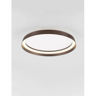 Plafon okrągły modern ze ściemniaczem Arpino 43,7cm LED 2700-3000K szczotkowany brąz - coffee