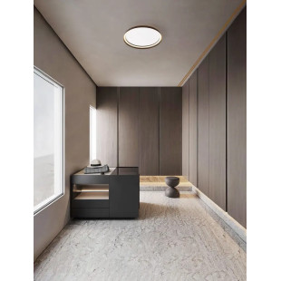 Plafon okrągły modern ze ściemniaczem Arpino 58cm LED 2700-3000K szczotkowany brąz - coffee