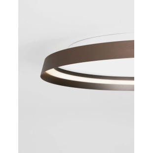 Plafon okrągły modern ze ściemniaczem Arpino 58cm LED 2700-3000K szczotkowany brąz - coffee