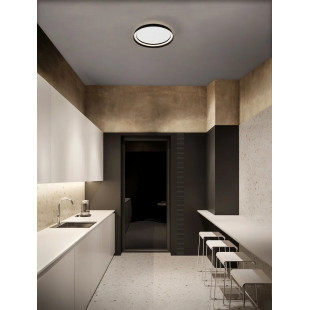 Plafon okrągły modern ze ściemniaczem Arpino 43,7cm LED 2700-3000K czarny