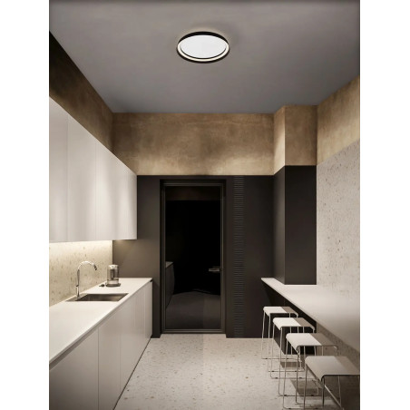 Plafon okrągły modern ze ściemniaczem Arpino 43,7cm LED 2700-3000K czarny