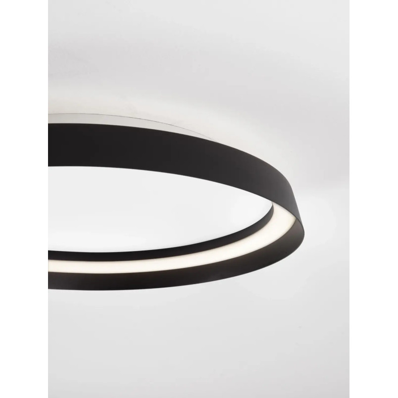 Plafon okrągły modern ze ściemniaczem Arpino 43,7cm LED 2700-3000K czarny