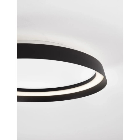 Plafon okrągły modern ze ściemniaczem Arpino 43,7cm LED 2700-3000K czarny