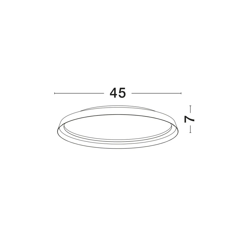 Plafon okrągły modern ze ściemniaczem Arpino 43,7cm LED 2700-3000K czarny