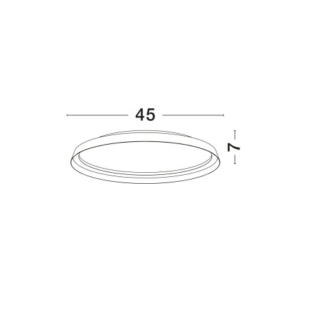 Plafon okrągły modern ze ściemniaczem Arpino 43,7cm LED 2700-3000K czarny