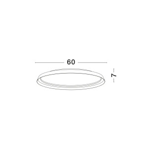 Plafon okrągły modern ze ściemniaczem Arpino 60cm LED 2700-3000K biały