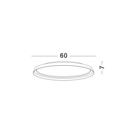 Plafon okrągły modern ze ściemniaczem Arpino 60cm LED 2700-3000K biały