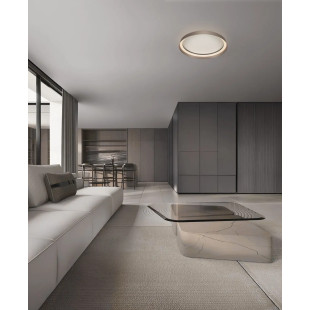 Plafon okrągły modern ze ściemniaczem Arpino 43,7cm LED 2700-3000K szampański brąz