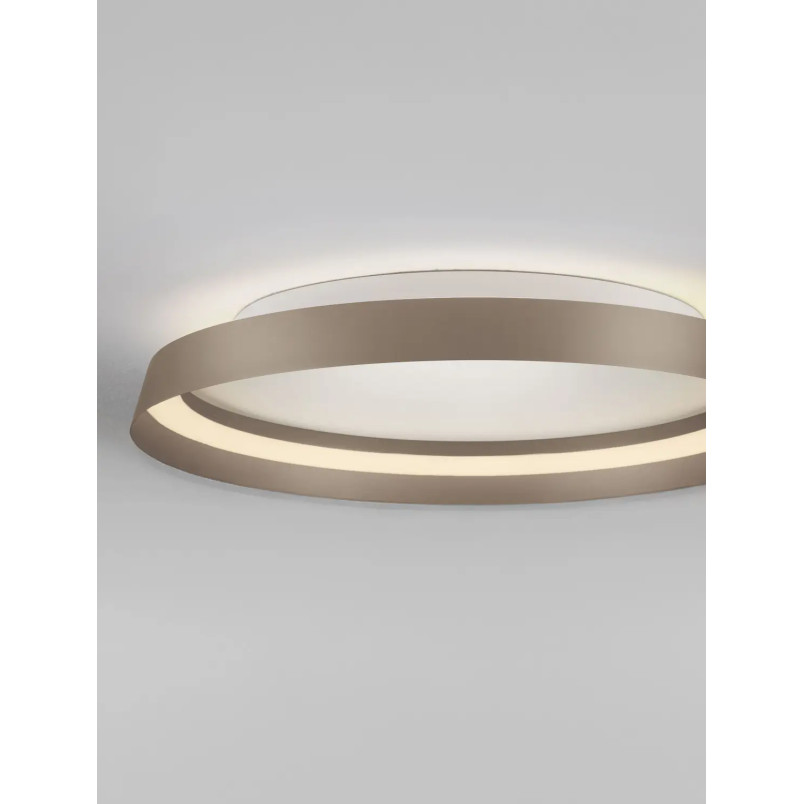 Plafon okrągły modern ze ściemniaczem Arpino 43,7cm LED 2700-3000K szampański brąz